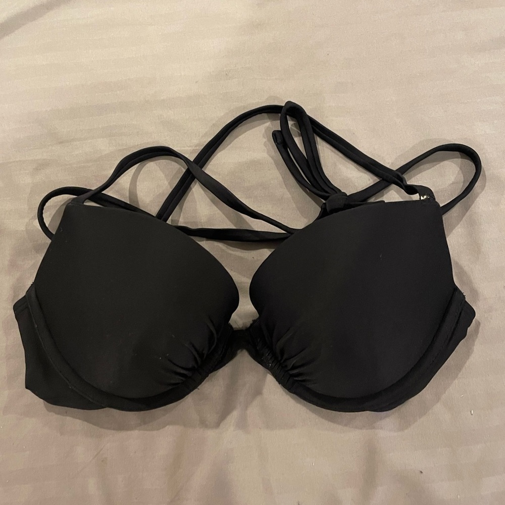 Aerie Black Push Up Bikini Top